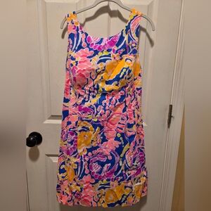 Lilly Pulitzer Courtney Shift Dress in Brilliant Blue Catch And Release Size 14